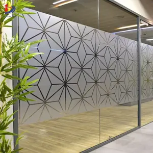 Decorative white frosted protect privacy laminated glass with acid etched