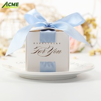 Boîte à bonbons en forme de trompette de mariage vintage européenne, en papier couché recyclable, personnalisable, emballage alimentaire pour mariage sur mesure