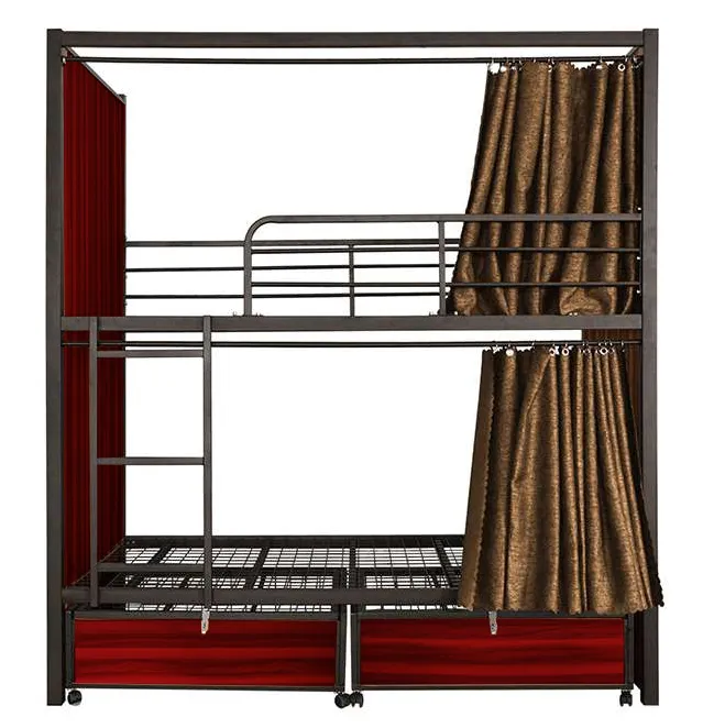 Cama de cabine com cortina de metal, cama dobrável com canudo do tamanho queen do preço barato