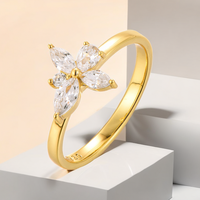 Bagues ajustables en argent sterling 925 plaqué or 18 carats avec zircon, bijoux fins de luxe personnalisés OEM pour femme et petite amie
