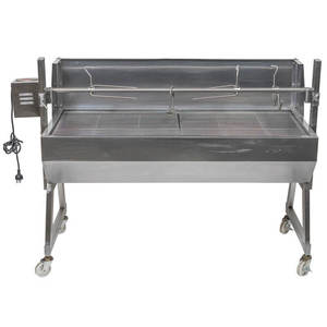 Parrilla Spartan BBQ Moderna Extra Grande de Acero Inoxidable Ajustable con Protector de Viento, Asador de Cerdo Duradero con Rotación Automática - 1500mm - Product Image 4