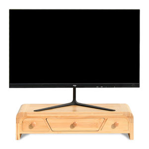 Soporte de monitor de bambú, elevador ergonómico para ordenador con organizador de almacenamiento - Product Image 1