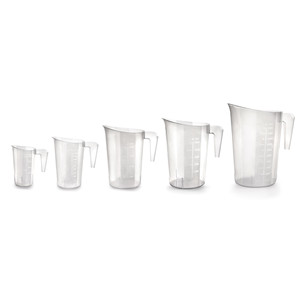 Set di 5 caraffe dosatrici con gradazioni graduate per uso in cucina - Product Image 2