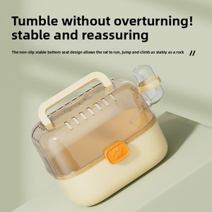 골든 햄스터 고급 플라스틱 휴대용 이동식 탈출방지 핸드헬드 케이지 방수 통풍 무소음 소형 애완동물 실내 박스 - Product Image 2