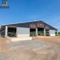 Structure en acier préfabriquée anti-rouille à haute résistance pour porcherie, hangar métallique modulaire pour l'élevage commercial de porcs