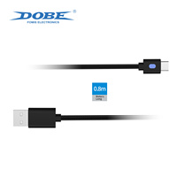 Câble de charge DOBE compatible P-5 / X-B-S / N-S / Phone, accessoires de jeu, câble de charge USB Type-C de 80 cm avec lumière