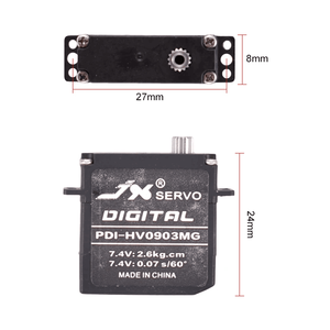 Servo JX Original PDI-HV0903MG 2.6kg con Engranaje Metálico, Servo Digital de Ala Plana, Carcasa de Plástico de Alta Calidad para Planeador RC y Avión de Ala Fija - Product Image 5
