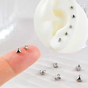 ASTM F136 Titane Fileté Coeur Top End pour Tragus Helix Cartilage Nez Stud Ring <span class=keywords><strong>Piercing</strong></span> - Product Image 6