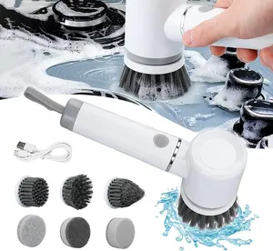 6 In 1 Brushes Set Electric Cleaning Brush Bathroom Scrub Kitchen