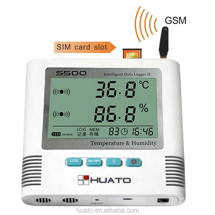 GSM мобильный телефон SMS удаленный тревожный регистратор влажности температуры