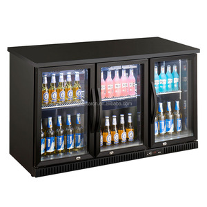 Noir Balançoire 3 Portes Réfrigérateur À Bière Verre Boisson Refroidisseur <span class=keywords><strong>De</strong></span> Barre Arrière - Product Image 1