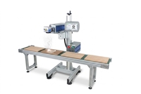 Machine de marquage laser volante CO2 à tube métallique RF de qualité industrielle 60W 30W pour le codage des matériaux non métalliques (plastique, bois, cuir) - Système CE