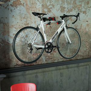 Elegante portabiciclette in acciaio e <span class=keywords><strong>legno</strong></span> a <span class=keywords><strong>parete</strong></span> espositore e appendiabiti per biciclette per un comodo riporre - Product Image 6