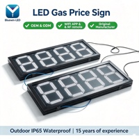 Letrero LED para Precio de Gasolina de 12 Pulgadas y 88.88 Dígitos, Señalización Digital de 4 Dígitos para Gasolinera, ODM y OEM