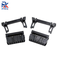Soket IDC Tipe Butterfly Clip Pitch 2.54mm untuk Terminasi Kabel Flat Ribbon, Pemasangan PCB Bebas Solder