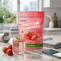Gummies Protéinés VitaSpring : Complément Énergétique Sportif Saveur Fraise, Sans Sucre, avec Créatine