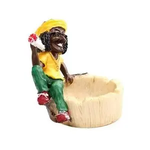 Hot Jamaican Beach Rasta Stand Souvenir Homme Fumer Fantaisie Unique Taille Moyenne <span class=keywords><strong>Bob</strong></span> <span class=keywords><strong>Marley</strong></span> Résine <span class=keywords><strong>Cendrier</strong></span> - Product Image 1