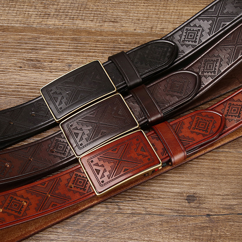 Stainless Steel Buckle Belt Leather Belts