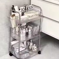 Chariot de salon multifonctionnel moderne le plus populaire, étagère de rangement, chariot de beauté SPA en acrylique pour salon de beauté