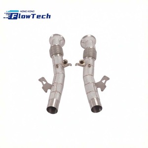 Tuyau de descente en acier inoxydable T304 avec bouclier thermique pour Ferrari 296 GTB 3.0T V6 hybride de course - Product Image 3