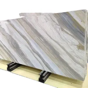 Polished New makrana white marble price with grey veins slabs flooring decoration