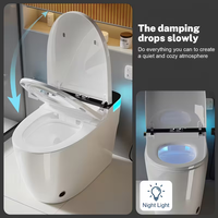 Toilette intelligente avancée avec protection de la pression d'eau, bidet intelligent monobloc moderne pour l'amélioration des espaces de bureau haut de gamme