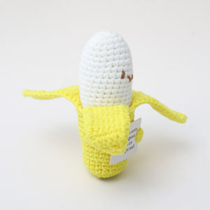 Peluche Canard Banane <span class=keywords><strong>au</strong></span> Crochet en Tissu Coton Laitier, Poupée en Peluche Mignonne, Coussin à Câliner Anti-Stress, Cadeau pour Filles et Garçons - Product Image 2