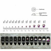 SS3-SS20 1440 pièces Cristaux AB transparents dorés 3D Non HotFix FlatBack Strass pour Nail Art, Décoration de Chaussures et de Danse