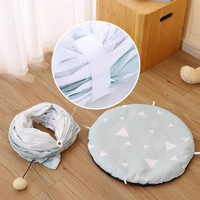 Lit pliable en polyester modèle XY245 pour chats, chiens, lapins – Conception simple, tunnel de grimpement