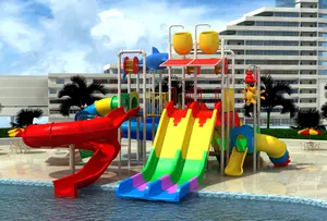 Grande usado comercial escorregas de água equipamento de jogo crianças parque de slides