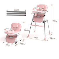 Table à manger et chaise pliantes portables en plastique pour enfants et bébés