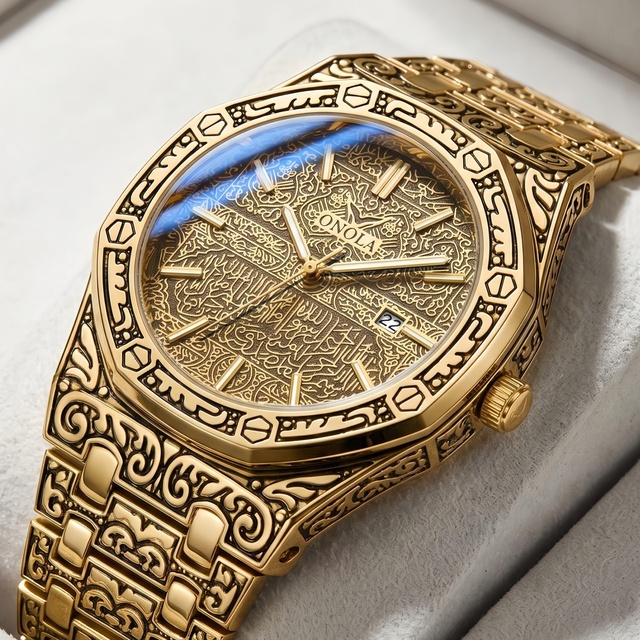 Gold Watches for Men Brand ONOLA Waterproof Business Wristwatch Luxury Watches Men Quartz Wholesale Watches Men ON3812