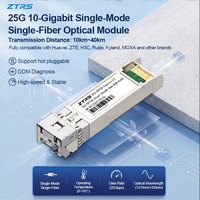 ZTRS Promotion : Module Fibre Optique SFP28 BIDI LR10 25G, 10km, 1270nm/1330nm, Paire Monofibre avec DDM DOM pour Accès Métropolitain