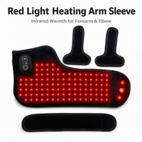 Manchon chauffant infrarouge EYCO pour bras et coude, lumière rouge, 3 niveaux de chaleur constants, minuterie intelligente, chargement USB, usage domestique