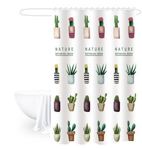 MOQ bajo tendencia 72 "* 72" pulgadas baño cortinas impermeables impreso PEVA impermeable Cortina <span class=keywords><strong>de</strong></span> ducha inodoro - Product Image 1