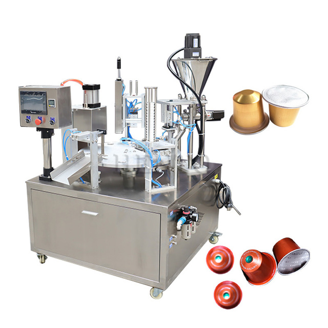 High Output Coffee Capsules Filling and Sealing Machine / K Cup Filling Machine / Capsules Coffee Machine