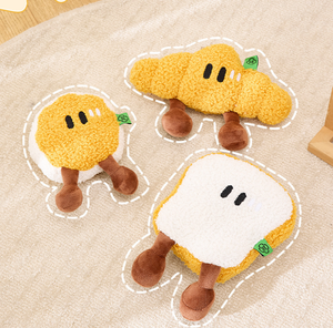 Cute Breakfast Bread Plush Pet Toy with Crinkle <strong>Sound</strong> Pet <strong>Squeaker</strong> Toy <strong>Dog</strong> Chew Toy - Product Image 2