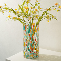 Nouvelles Tendances 2025 : Ensemble de Carafes à Eau en Verre Transparent Multifonctionnelles, Points Colorés Personnalisables, Décoration de Table Moderne Faite à la Main
