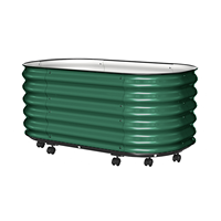 Jardinière sur roulettes écologique et durable en métal galvanisé pour jardin surélevé, idéale pour la maison et les centres commerciaux, style moderne et classique