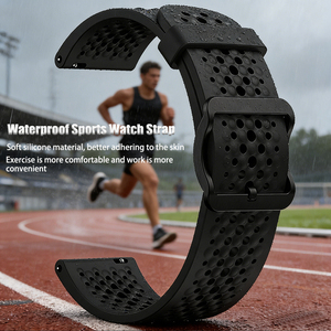 Correa de silicona transpirable de 22mm para <span class=keywords><strong>Huawei</strong></span> <span class=keywords><strong>Watch</strong></span> <span class=keywords><strong>GT</strong></span> <span class=keywords><strong>Runner</strong></span> 2 GT6 6Pro GT5 GT4 <span class=keywords><strong>46mm</strong></span>, pulsera de repuesto para Galaxy <span class=keywords><strong>Watch</strong></span> 3 45mm <span class=keywords><strong>46mm</strong></span> - Product Image 3