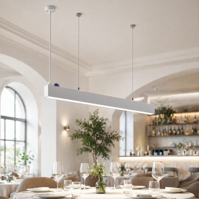 Smart Zigbee Dimmable Aluminum Profile Suspended Linear Light Straight Linkable 5-Year Warranty Black/White Options
