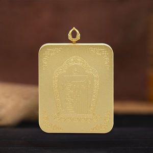Bijoux religieux orientaux-Pendentif amulette Thangka avec <span class=keywords><strong>dragon</strong></span> et cinq seigneurs pour les croyants bouddhistes - Product Image 2