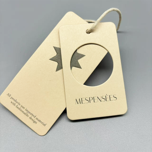 ออกแบบโลโก้แบรนด์เสื้อผ้าแฟชั่นขายส่งตามสั่ง ป้ายเสื้อผ้าแบบกำหนดเองพร้อมดีไซน์แบบเจาะรู - Product Image 5