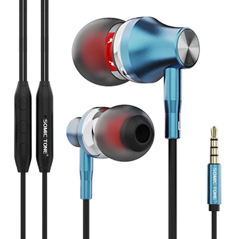 Heavy Deep Bass Wired Earbuds Earphones Headphones with Mic and Volume Control for iPhone iPad iPod Samsung
