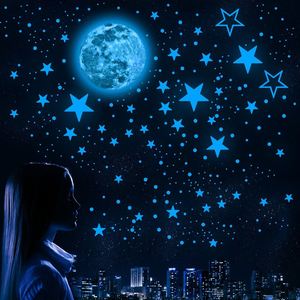 Luminous Moon Stars Wall <b>Stickers</b> Glow in the Dark 3D <b>Bubble</b> Dot Star for Home Kids Room Ceiling Decor Fluorescent Wall <b>Stickers</b> - Product Image 3