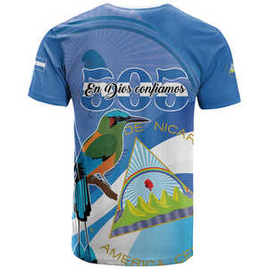 Camiseta <span class=keywords><strong>Nicaragua</strong></span> 505 Guardabarranco con Estampado En Dios Confiamos, Impresión Bajo Demanda, Estilo Bandera de <span class=keywords><strong>Nicaragua</strong></span>, Camisetas Sublimadas de Verano - Product Image 3