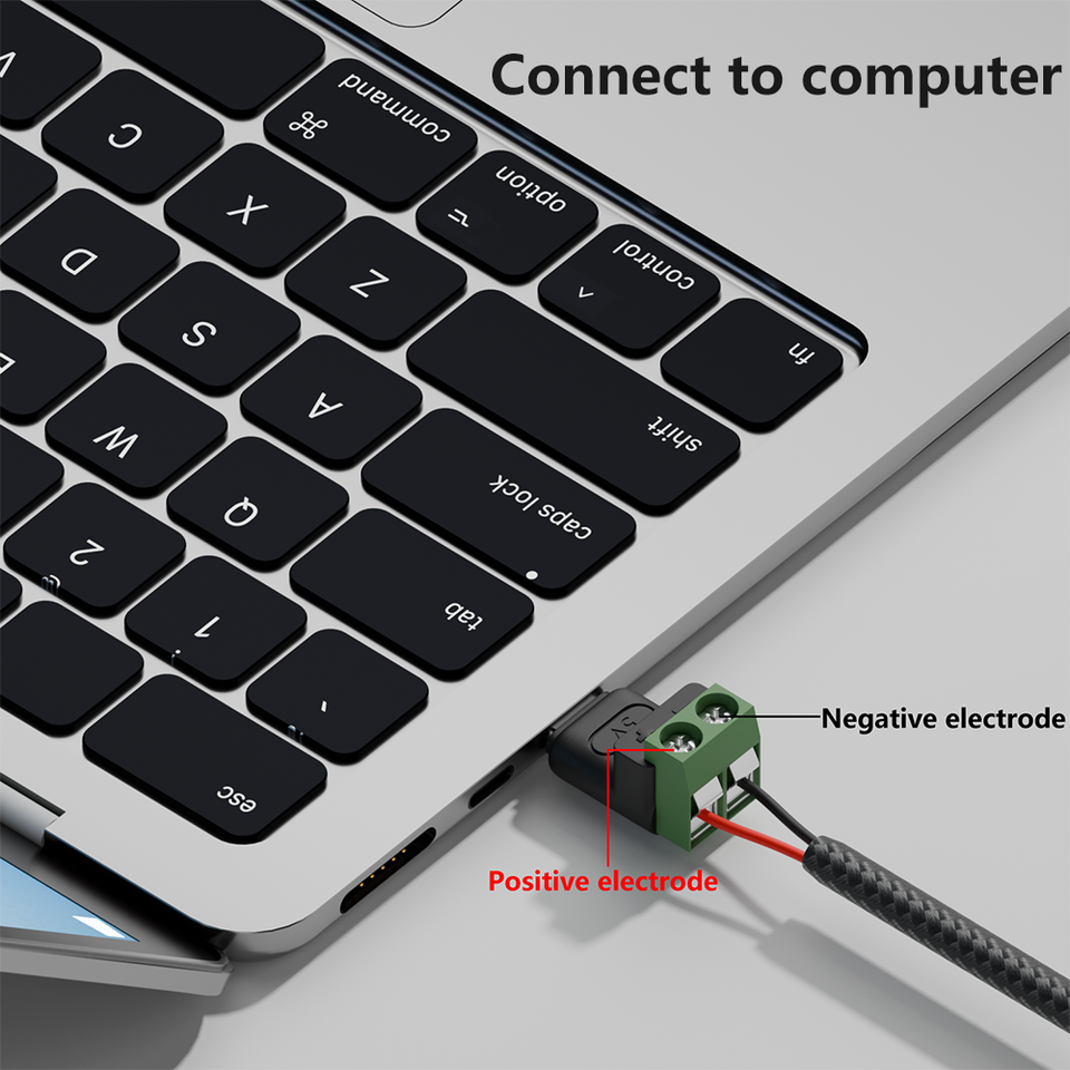 USB C to 2 Pin Terminal Block Adapter, Solderless Type-C OTG Wire ...