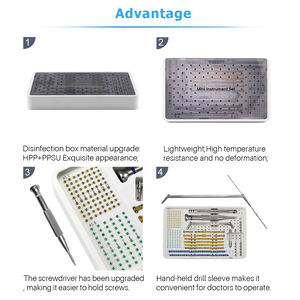 Harga bagus 1.1 1.6mm kotak steril <span class=keywords><strong>PPSU</strong></span> plat kunci rekonstruksi kecil ALPS mm instrumen bedah hewan untuk dokter hewan - Product Image 6