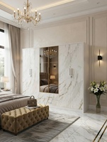 Armoire en acier réglable à 6 portes kd, meuble pour enfants, armoire verrouillable pour vêtements avec miroir, chambre à coucher avec tiroir