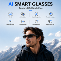 Lunettes Intelligentes 4K avec Caméra 8MP, Assistant Vocal IA, Double Micro Anti-Bruit, Appel Téléphonique à Oreille Ouverte, Alimentées par IA GPT W630T